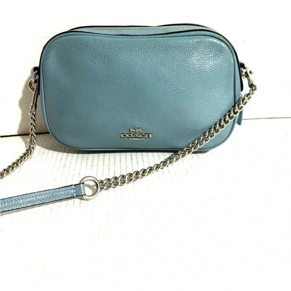 Coach blue leather crossbody handbag - Picture 10 of 12